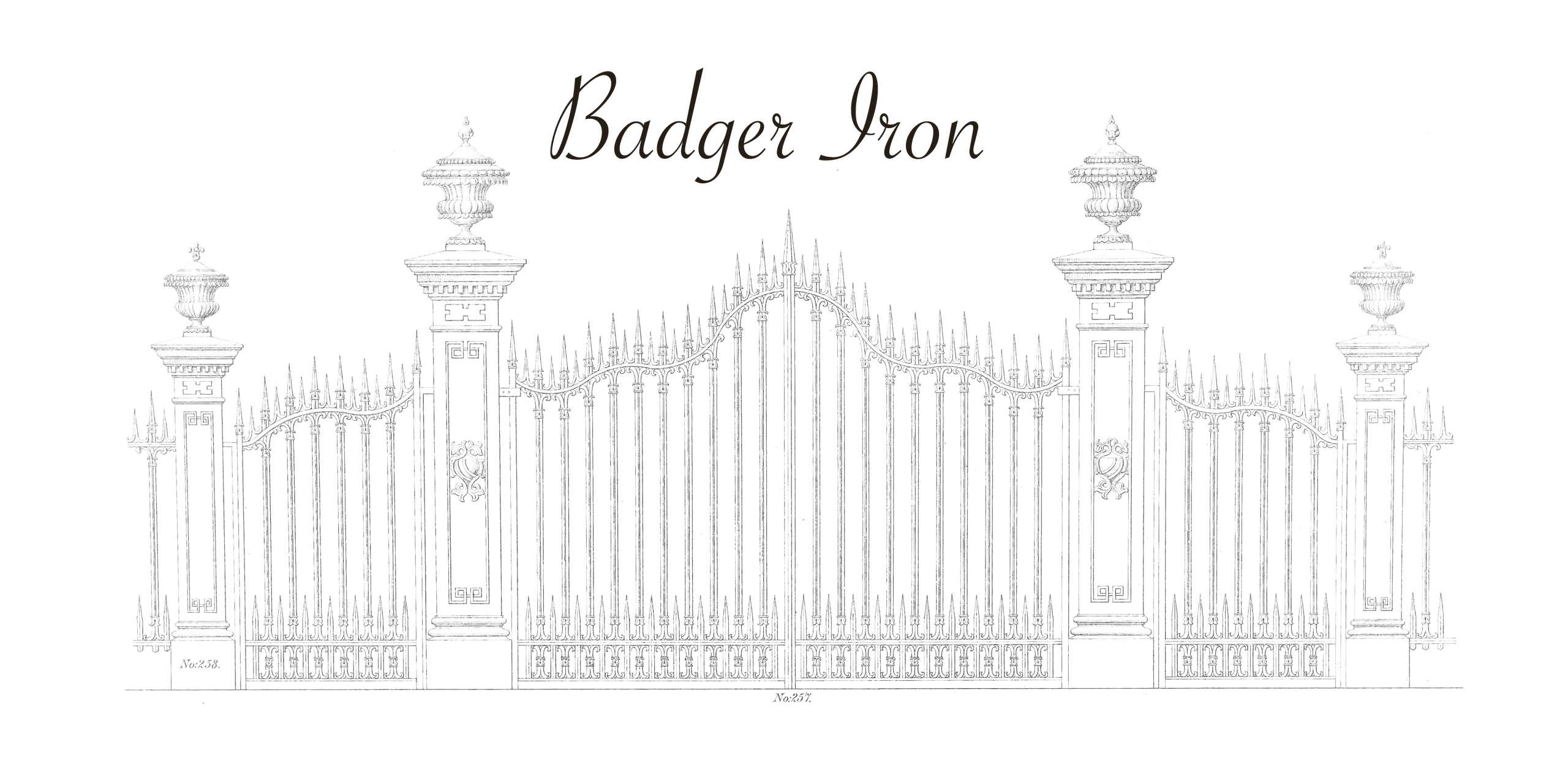 Badger Iron — ornamental cast-iron gates and fencing from D.D. Badger's Architectural Iron Works, New York, 1865