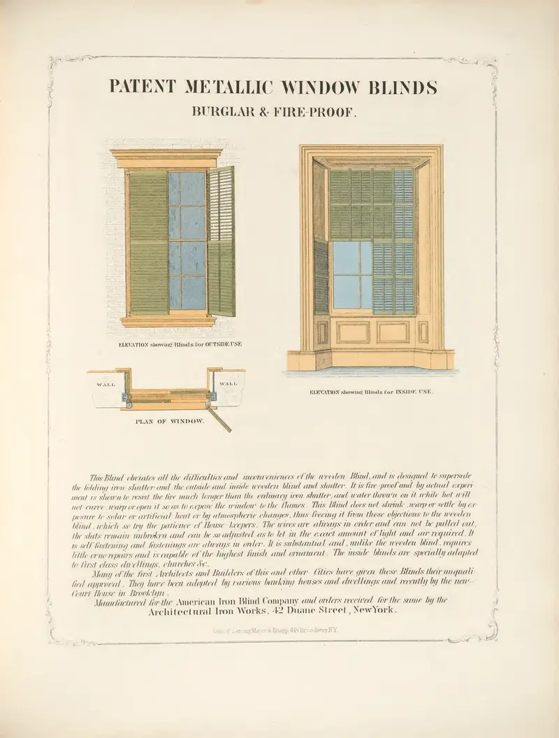 Patent Metallic Window Blinds