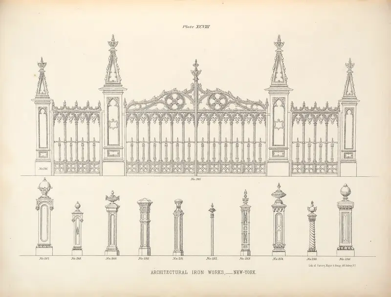 Gothic Gate & Fence Posts